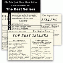 Dalla sua prima pubblicazione, Dianetics è stato tradotto in oltre 50 lingue ed è comparso all’incirca su 600 classifiche di best seller.